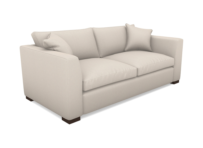 Wadenhoe 4 Seater Sofa in Two Tone Plain Biscuit
